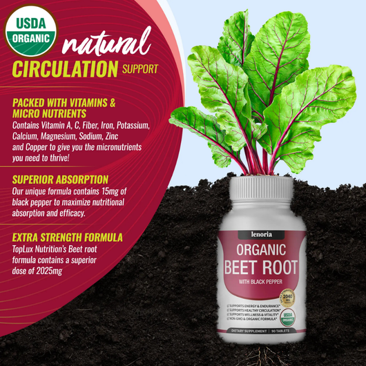 Organic Beet Root & Black Pepper Tablets