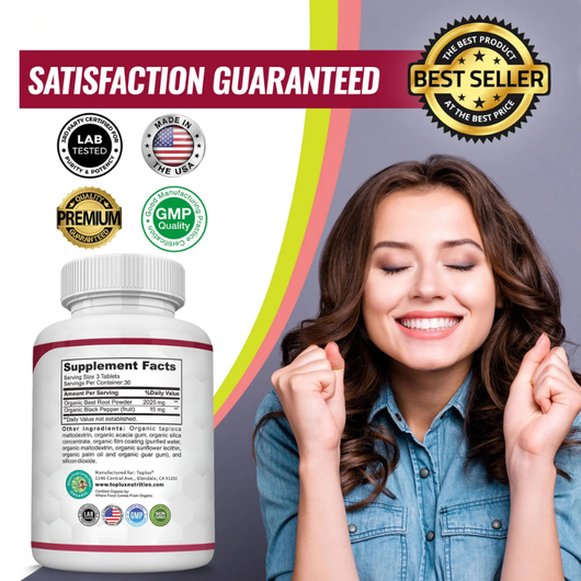 Organic Beet Root & Black Pepper Tablets